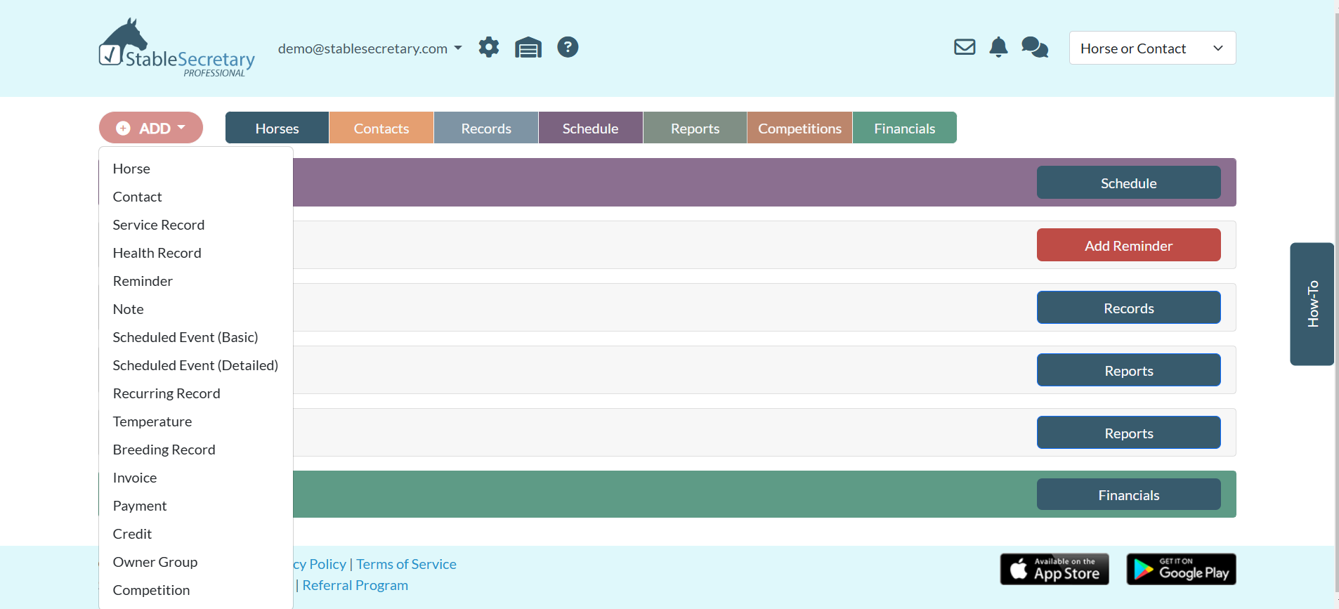 screenshot of Stable Secretary